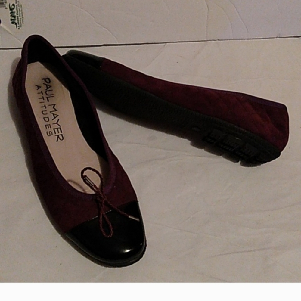 Paul Mayer Red and Black Comfort Flats